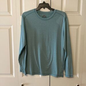 Rail Riders LOA mens long sleeve pullover LG blue activewear